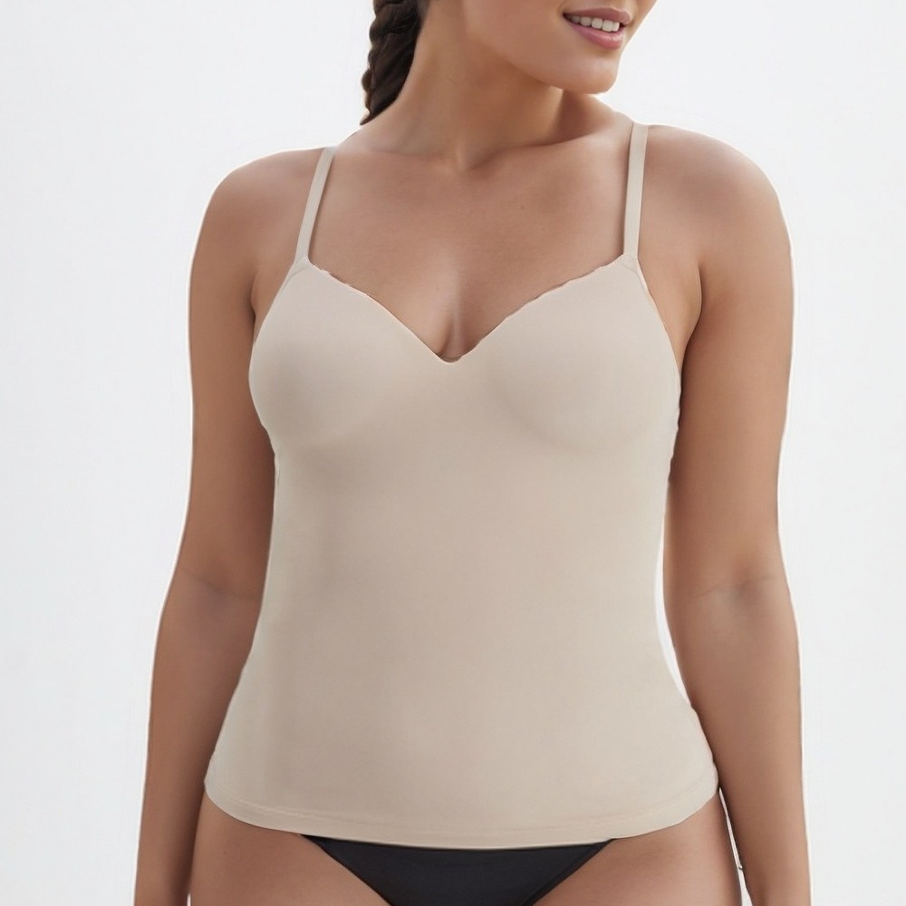 Maidenform Women Shapewear Cami Tank Top Beige‎ Small Tummy Control Shaper NWT